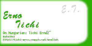 erno tichi business card